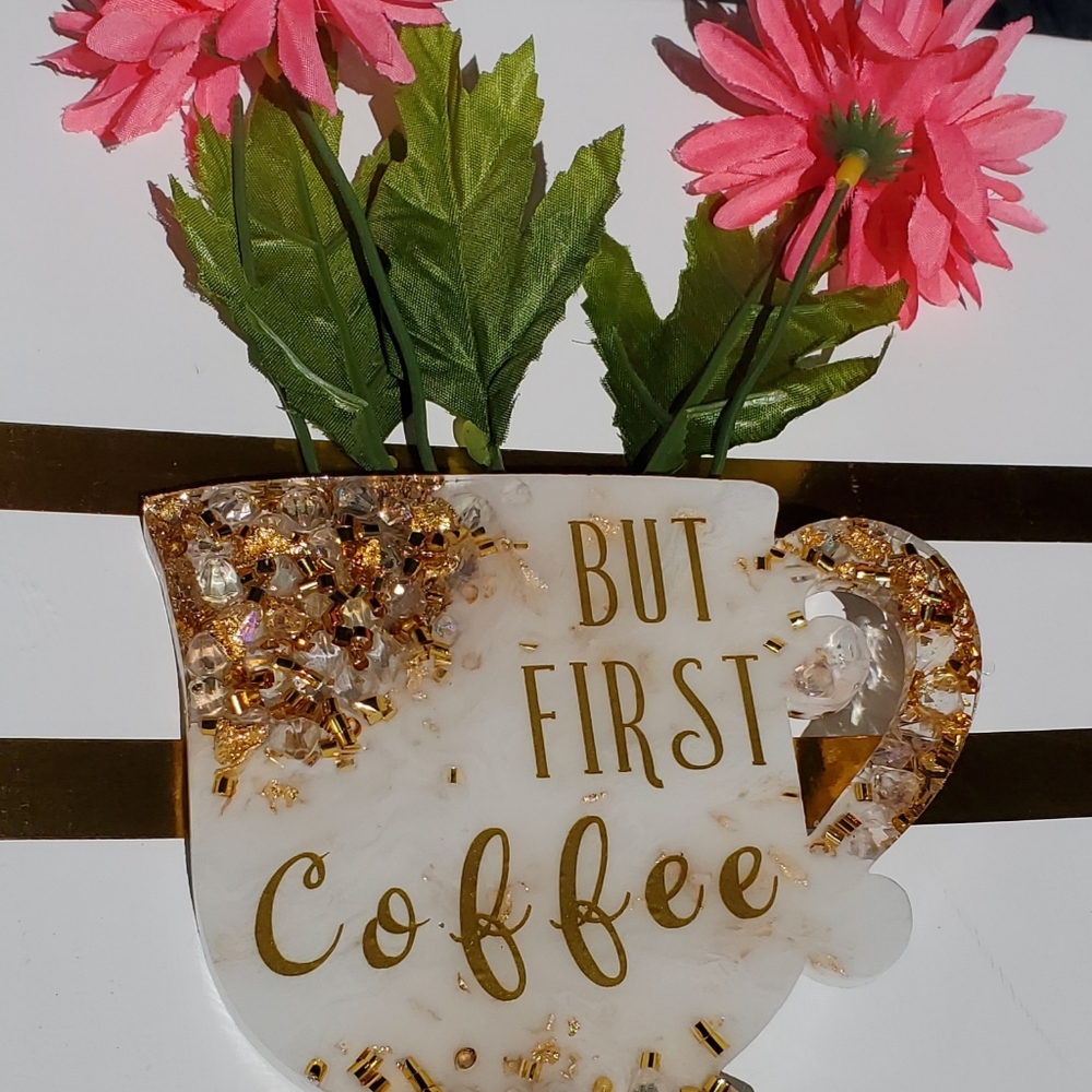 Glam Resin Coaster or Coffee Bar Decor